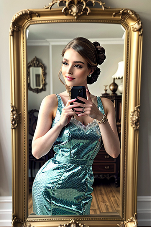 mirror photo pose girl simple
