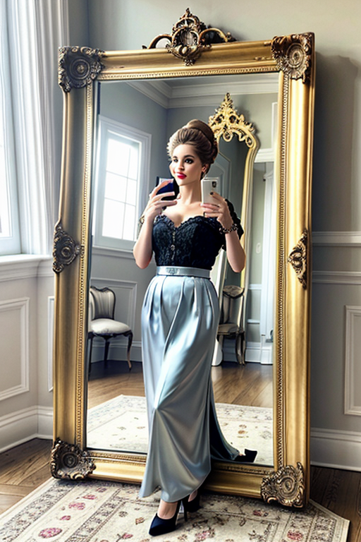 mirror photo pose girl simple