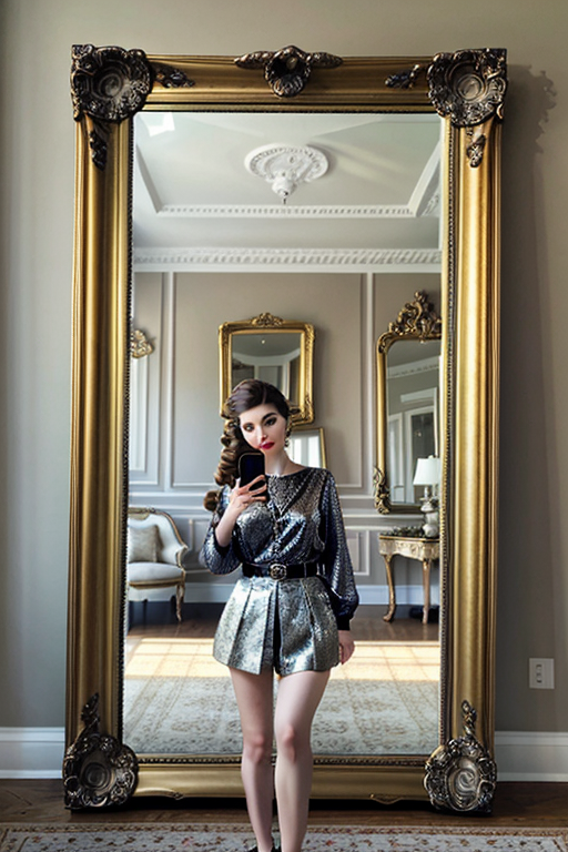 mirror photo poses girl