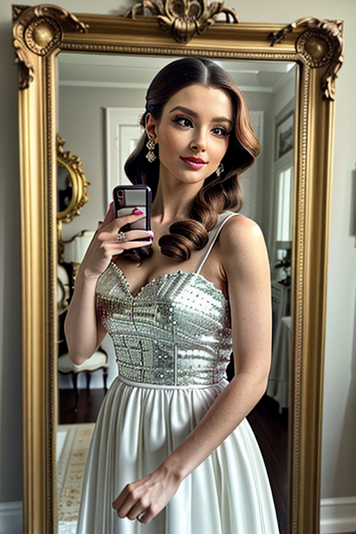 mirror photo poses girl